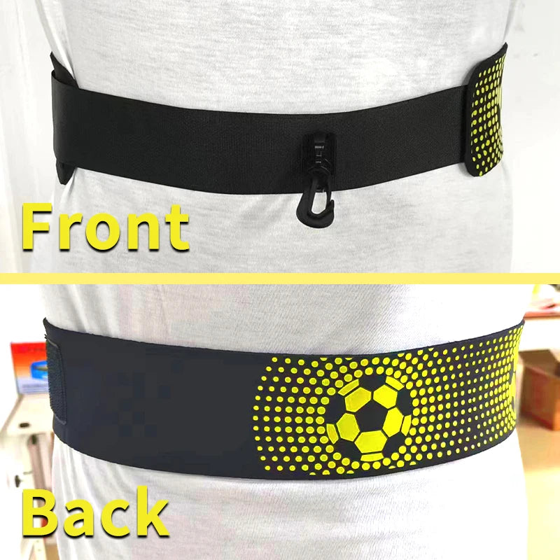 Football Kick Throw Solo Practice Training Aid Control Skills Adjustable Waist Belt