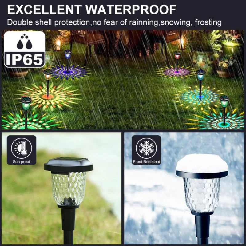 Solar Outdoors Lights New Garden Lamps Powered Waterproof Landscape Path For Yard Lawns Patio Christmas Decoration LED Lightings