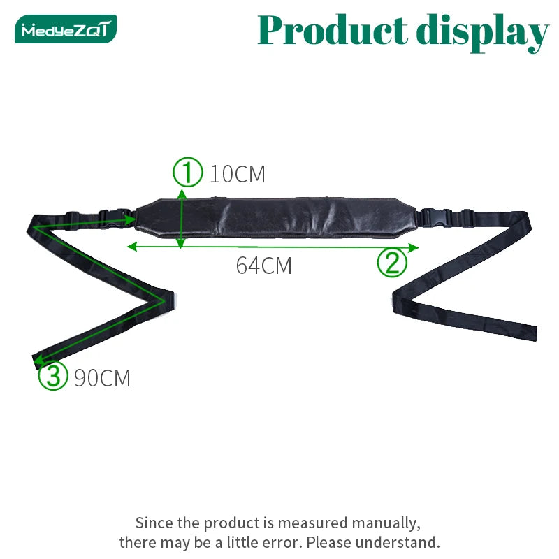 Bed Restraint Strap Anti-Fall Waist Belt for Elderly, Patient Adjustable Hospital Bed Restraint Wheelchair Seat Safety Belt