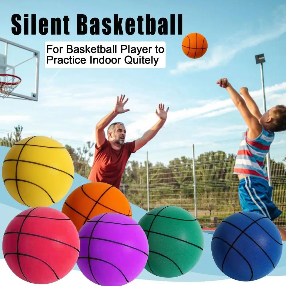 Silent Basketball Squeezable Mute Bouncing Basketball Indoor Training Low Noise Ball for Various Indoor Activities