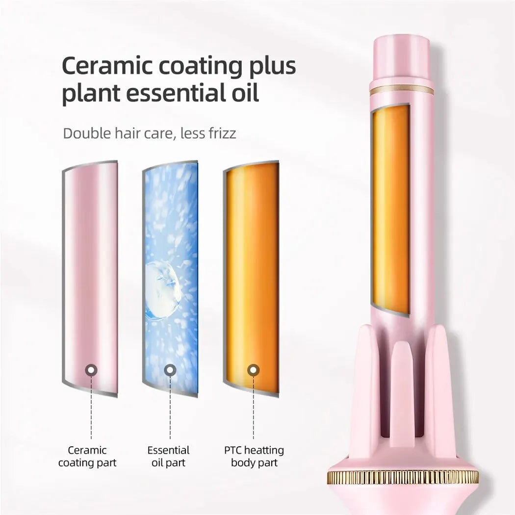 25mm Automatic Hair Curler Stick Professional Rotating Curling Iron Negative Ion Hair Waver Ceramic Coating Styling Machine