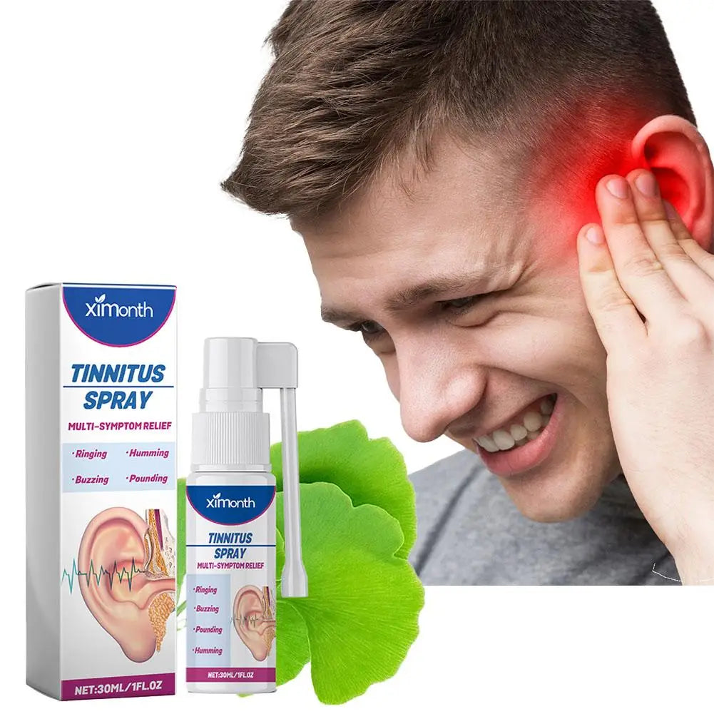 30ml Tinnitus Spray Ear Ringing Relief Relieving Ear Relieve Drops Ear Cleaning Hard Discomfort Ears Care Solution Hearing H1M2