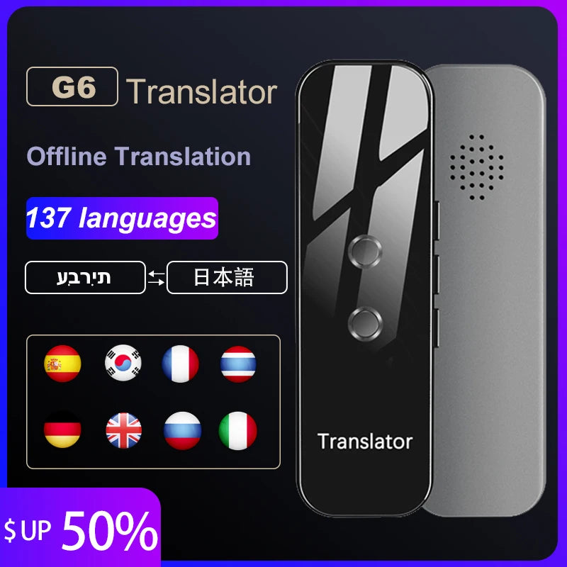 Himtop Translator Portable 137 Languages Smart Instant Voice Text APP Photograph Translaty Language Learning Travel Business