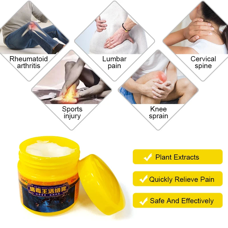 1-2-4pcs Scorpion Venom Joint Cream Lumbar Disc Pain Back Pain Treatment Ointment Relax Muscles Knee Pain Neuralgia Arthritis
