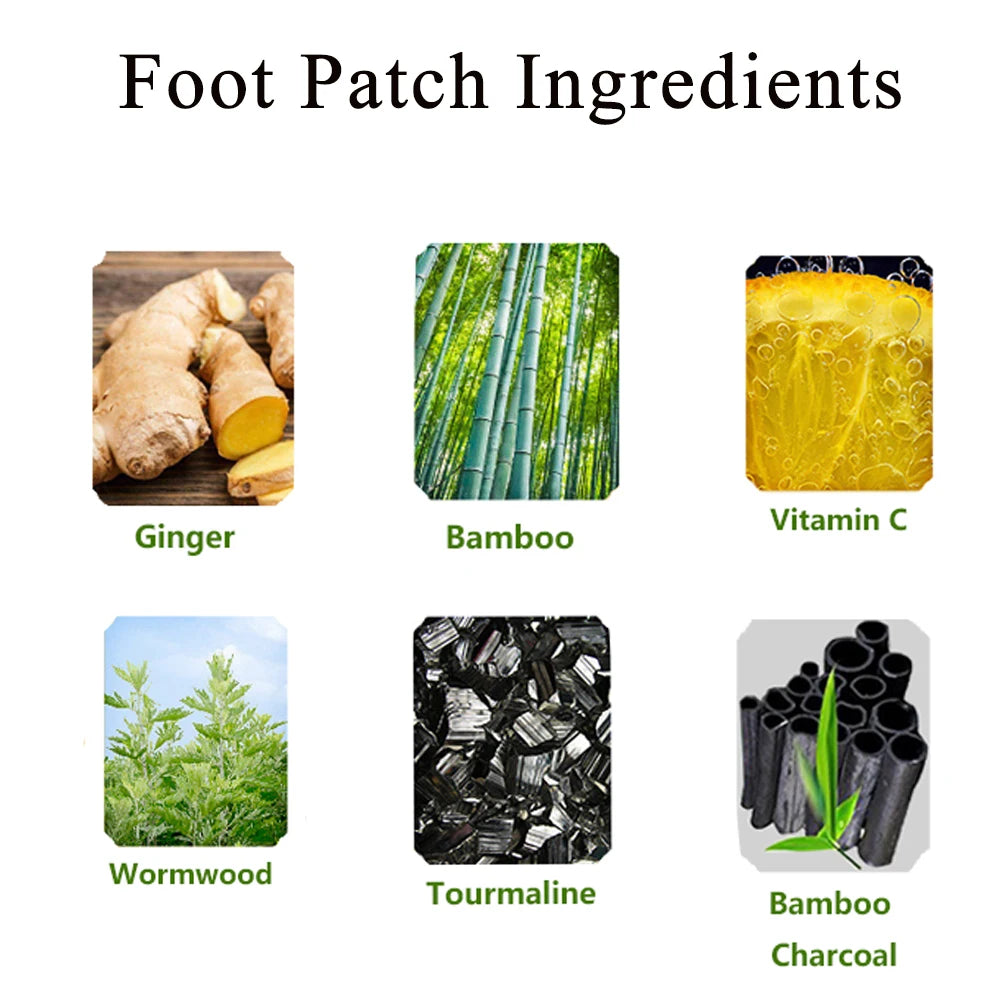 Deep Cleansing Foot Patch for Better Sleep Premium Bamboo Charcoal Foot Pads With Ginger Powder Foot Care