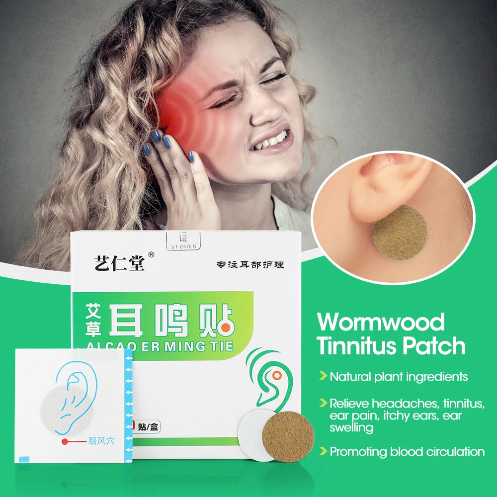 10Pcs Tinnitus Treatment Patch Ear Health Patch Natural Plant Ingredients Relieve Headache Tinnitus Deaf Insomnia Anxiety
