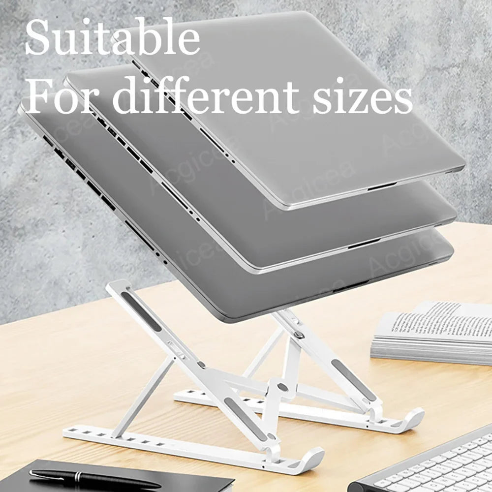 Portable Laptop Stand 7/10 Gears Foldable ABS Tablet for Macbook Apple  Air Pro Lenovo Samsung Bracket Universal Pad PC Holder