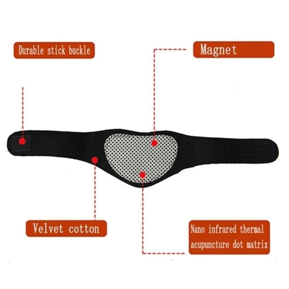TIKE 2Pcs Tourmaline Magnetic Therapy Neck Back Massager Cervical Vertebra Protection Spontaneous Heating Belt Body Massager New