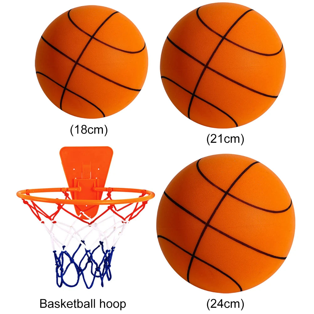 Kids Bouncing Mute Silent Basketball Squeezable Mute Bouncing Basketball Indoor Silent Ball Foam Basketball Bounce Football