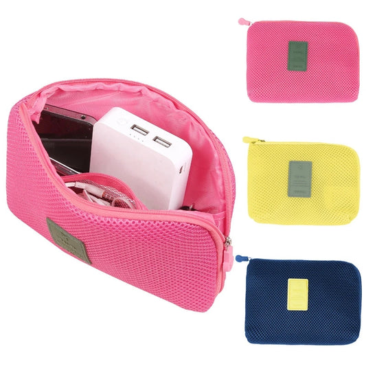Fashion Women Men Travel Digital Earphone Cable USB Charger Package Case Passport Cosmetic Makeup Organizer Accessories Bag