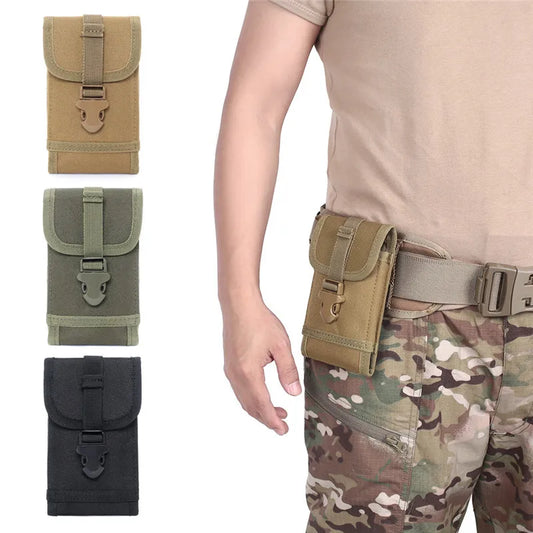1PC Outdoor Camouflage Bag Tactical Army Phone Holder Sport Waist Belt Case Waterproof Nylon Sport Hunting Camo Bags in Backpack