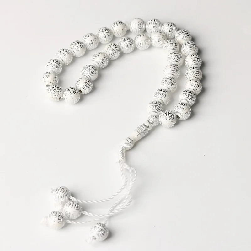 White 33 beads Saudi Arabia Islamic prayer beads for Hajj Muslim rosary beads