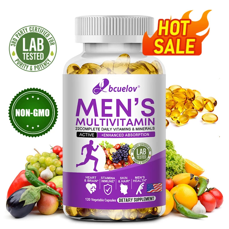 Men's Daily Multivitamin - for immunity, energy, weight management support and overall health - Dietary Supplement