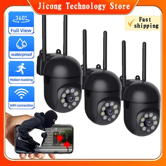 Wifi Video Surveillance IP Cameras Outdoor Night Auto Tracking Dual Screen Human Body Detection Dual Lens Security Protection IP
