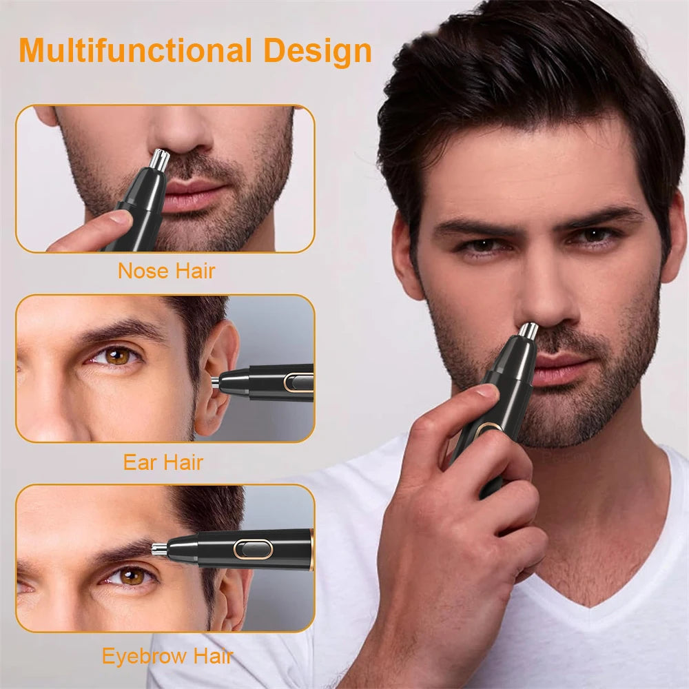 Electric Nose Hair Trimmer for Men Nose Hair Removal Painless Nose Hair Clippers Rechargeable Hair Trimmer for Nose and Ears