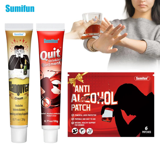 3Types Sumifun Quit Drinking Patch Prevent Hangover Alcohol Addiction Relief Cream Anti Alcohol Liver Protect Medical Plaster