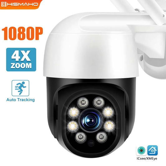 ICsee IP Camera 1080P Outdoor WiFi Security CCTV PTZ Mini Dome Monitor AI Tracking Home Protection Video Surveillance XMeye