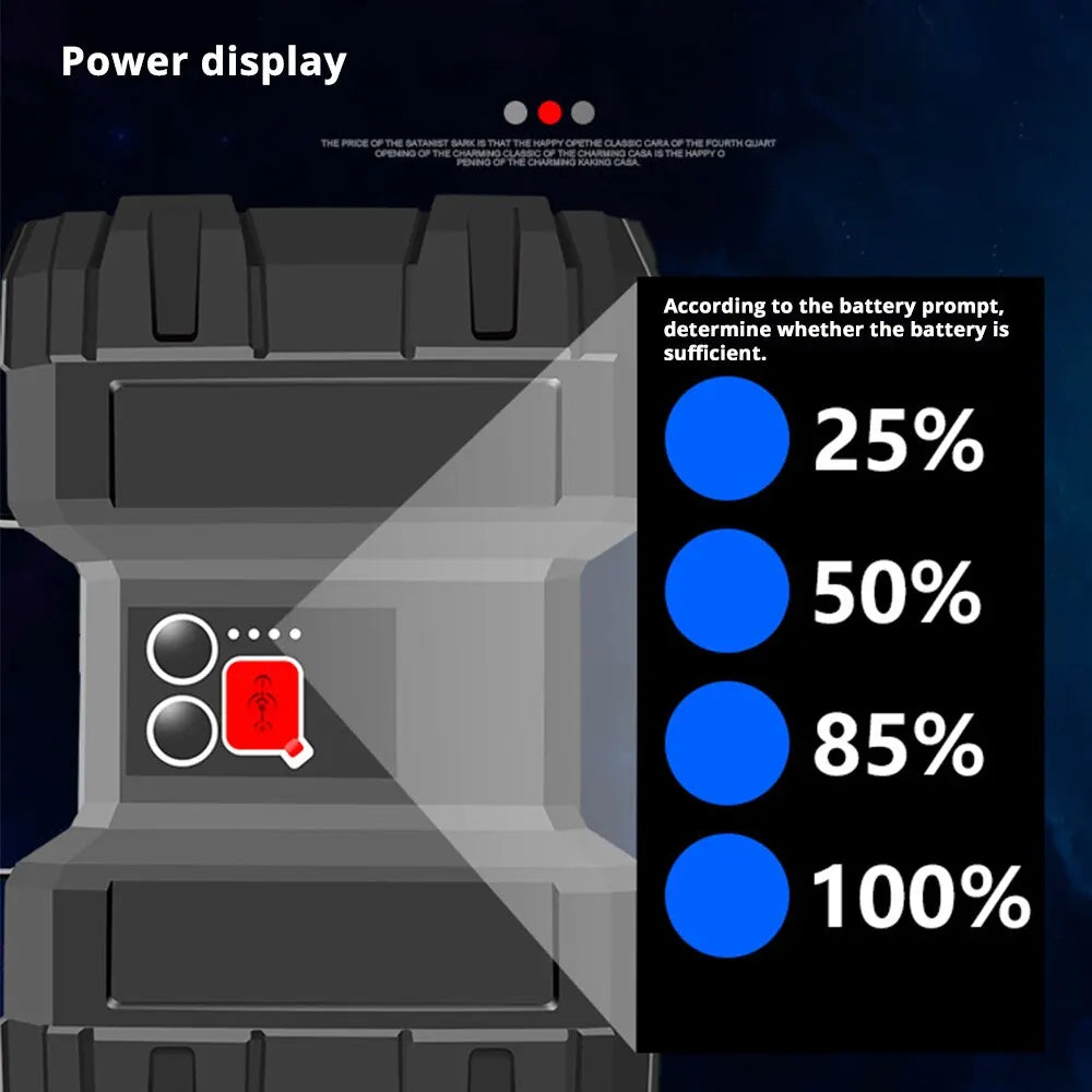 Camping High Power Led Flashlights Rechargeable Spotlights Searchlight Double Head With Powerful Lamp Bead Waterproof