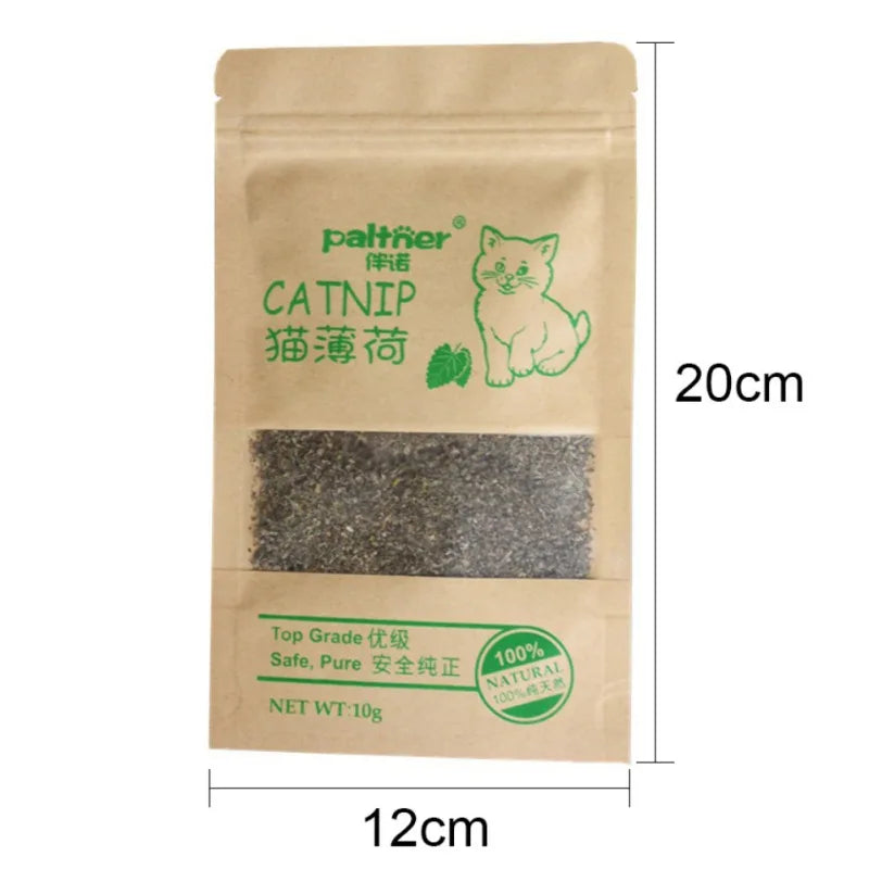 1~10PCS Natural Premium Catnip Cattle Grass Interactive Cat Non-toxic 10g Menthol Flavor Funny Cat Supplies Keep Pet Health Cat