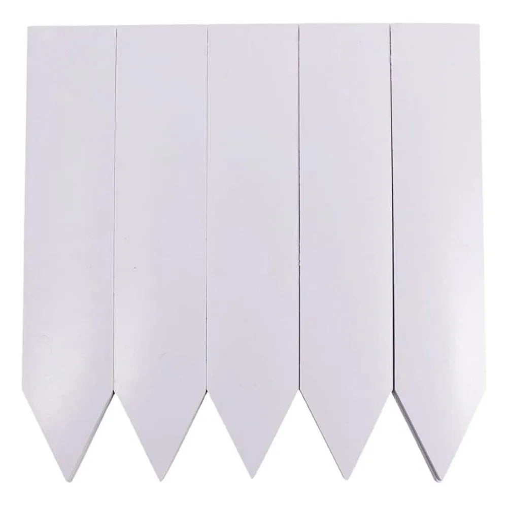 100PCS White Waterproof Plant Labels Plastic Garden Labels For Planting Nursery Seedling Tray Markers DIY Garden Decorating Tool