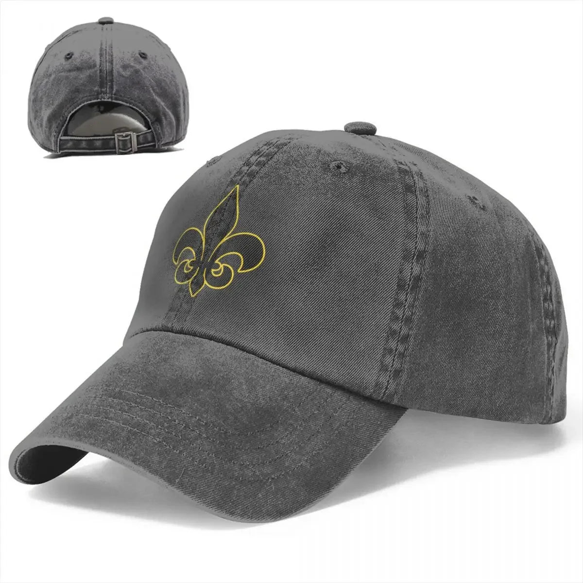 2022 New Classic Wash Retro Fleur De Lis Lily Baseball Cap For Boy Girl Spring Summer Snapback Hat Flower Casquette