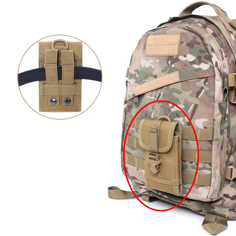 1PC Outdoor Camouflage Bag Tactical Army Phone Holder Sport Waist Belt Case Waterproof Nylon Sport Hunting Camo Bags in Backpack