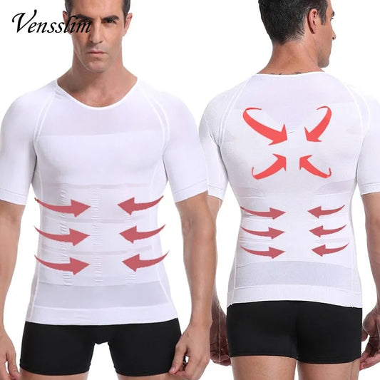 Men Body Shaper Slimming Compression Shirts Gynecomastia Undershirt Seamless Waist Trainer Muscle Belly Weight Loss Shapewear