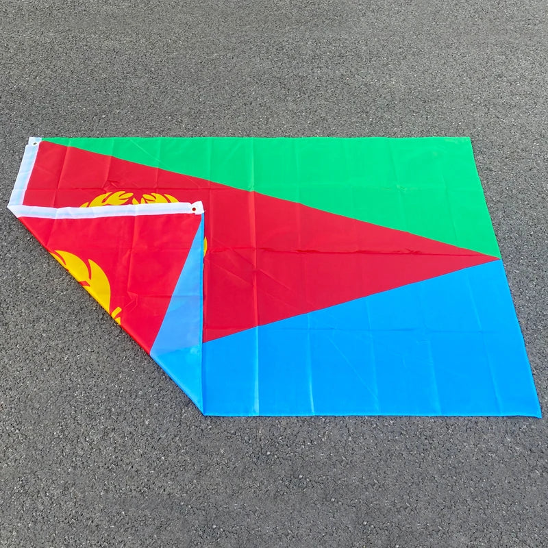 Aerlxemrbrae  Custom Eritrea Flag banner 90x150cm Polyester Hanging Eritrean National for Decoration