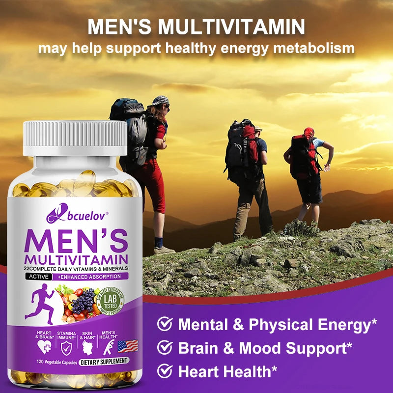 Men's Daily Multivitamin - for immunity, energy, weight management support and overall health - Dietary Supplement