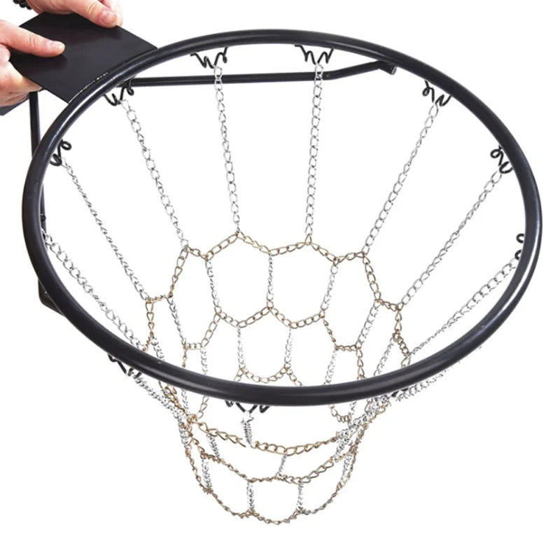 Outdoor galvanized iron chain mesh Classic Sport   Durable Basketball Target Net Basketball Classic Sport Steel Chain