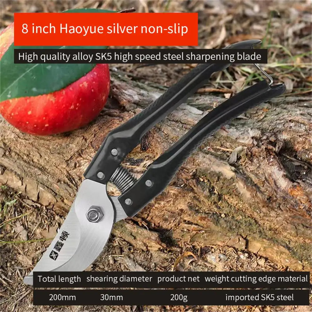 Rustproof Plant Trim Horticulture Pruner Wear-resistant Gardening Fruit Tree Pruning Shears Three-layer Cutter Head Gardening