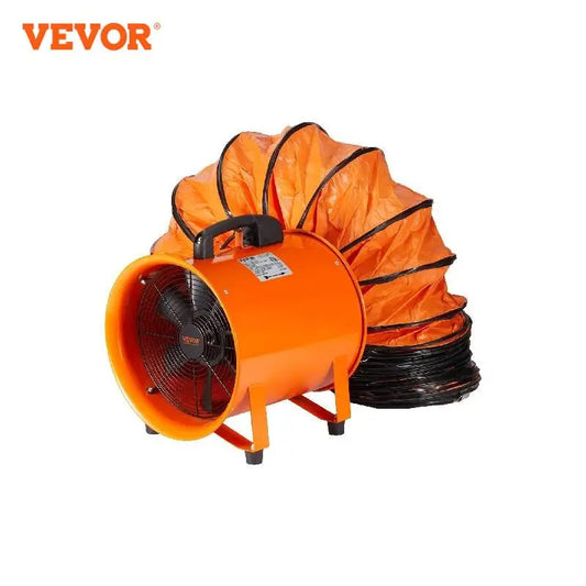 VEVOR Industrial Exhaust Fan 10/12 inch Ventilation Fan Ventilator with 5M PVC Duct Exhaust Blower for Home Workplace Factory