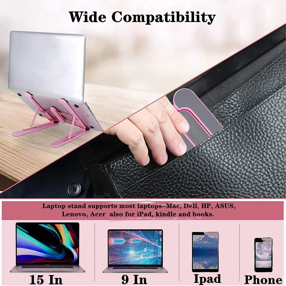 Universal Tablet Laptop Stand Foldable Stand Lifting Base Heat Dissipation Portable Elevated Storage Rack Computer Accessories