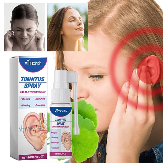 30ml Tinnitus Spray Ear Ringing Relief Relieving Ear Relieve Drops Ear Cleaning Hard Discomfort Ears Care Solution Hearing H1M2