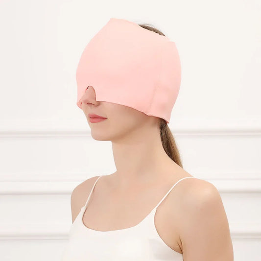 Men Women Head Massager Cap Gel Hot Cold Therapy Headache Migraine Relief Cap Stress Pressure Pain Relief Massage Hat