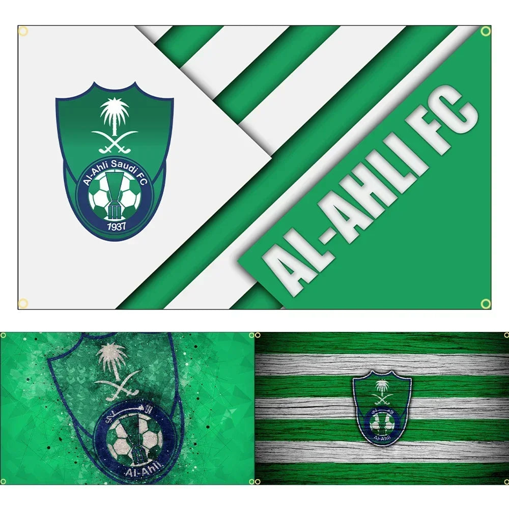 90X150CM 3X5Ft Saudi Arabia City Football Competition Flag Polyester Printed Banner For Decor（Jeddah，Riyadh）