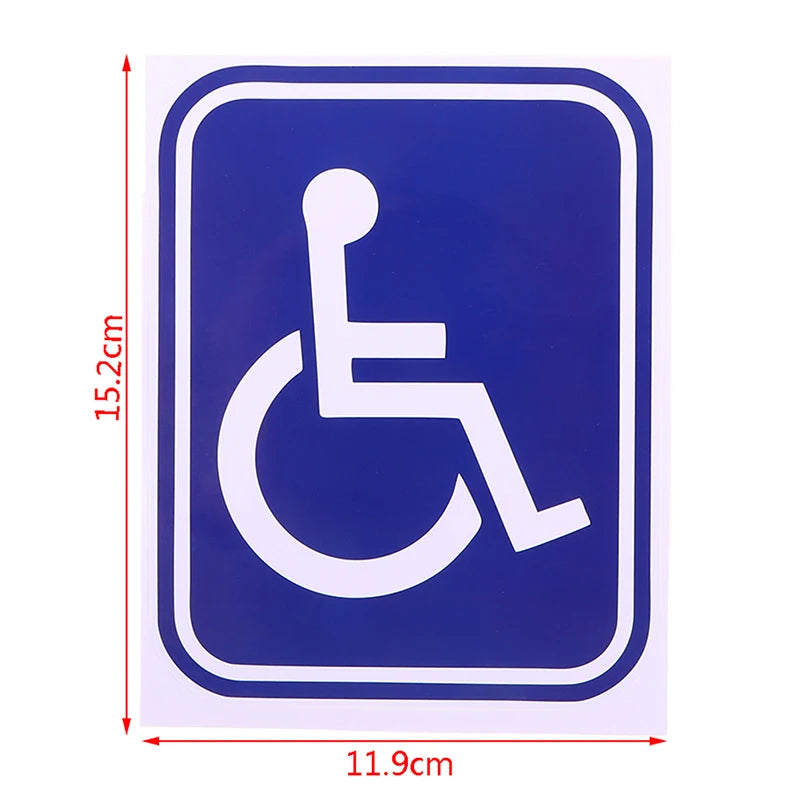 2pcs Disabled Sign Disability Mobility Parking Car Sticker PVC Decal For Car Auto Accessories