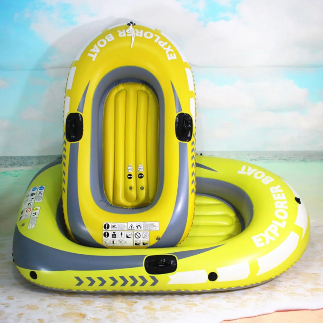 Inflatable Kayak Canoe 1~2 Person Rowing Air Boat Fishing Boat Summer Rubber Boat PVC Water Kayak Thickened Rafting Boat