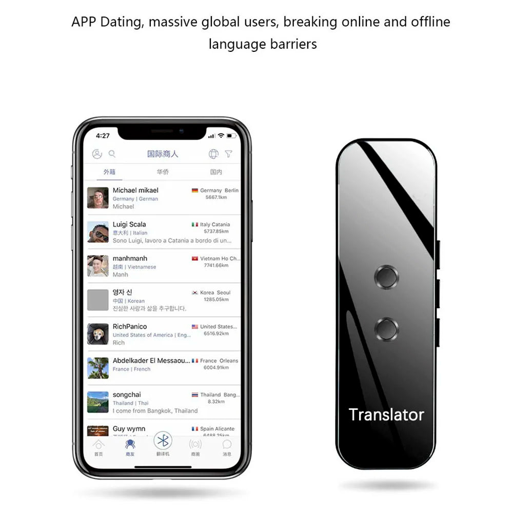 Himtop Translator Portable 137 Languages Smart Instant Voice Text APP Photograph Translaty Language Learning Travel Business
