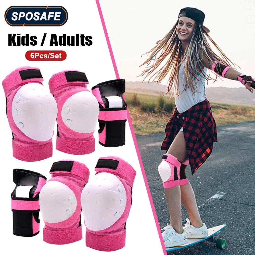 Adult Youth Kids Knee Pads Elbow Pads Wrist Guards Protective Gear for Skateboarding Roller Skating Cycling BMX Bicycle Scooter