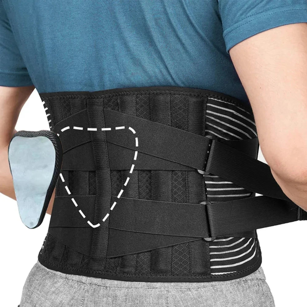 Adjustable Back Lumbar Support Belt Double Pull Medical Waist Orthopedic Brace Spine Relaxed Decompression Anti-skid Breathable