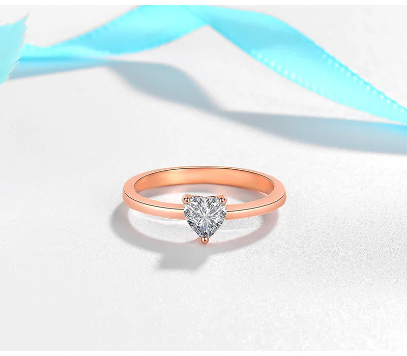 HOT SALE Tibetan Silver Heart Clear CZ White Gold/Gold/Rose Gold Color Rings for Women Engagement Wedding Jewelry JZ222