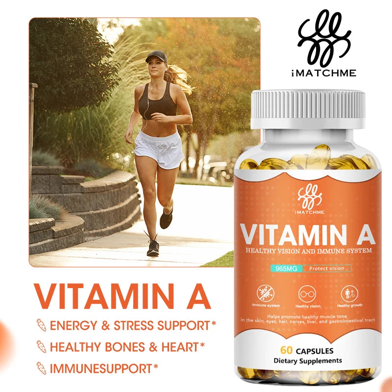 Essential Nutrition Vitamin A 7500mcg Capsules High Potency Vitamins Supplement Great for Immune, Skin, Eye Support ,Non GMO