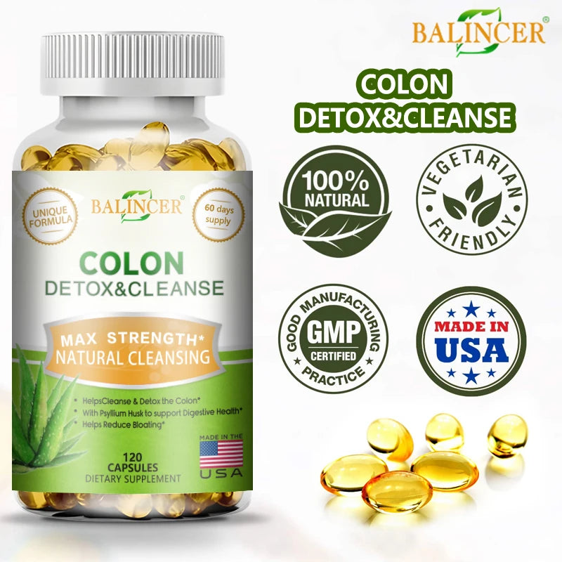 Balincer Colon Cleansing Supplement - Full Body Colon, Digestive Regulation and Gut Health for Men and Women, 120 Capsules