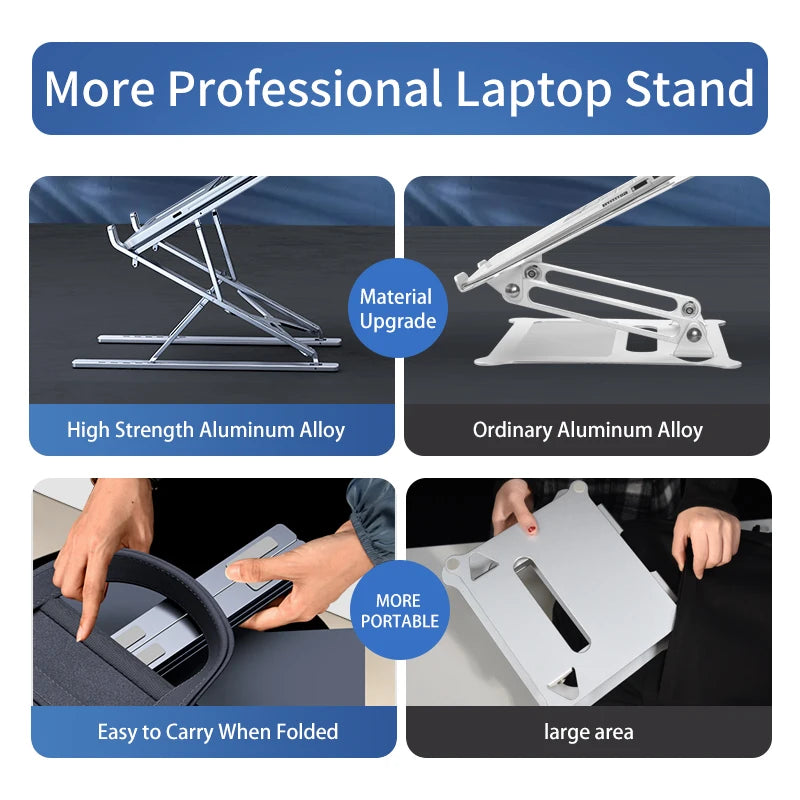 CMASO NEW N8 Adjustable Laptop Stand Aluminum for Macbook Tablet Notebook Stand Table Cooling Pad Foldable Laptop Holder