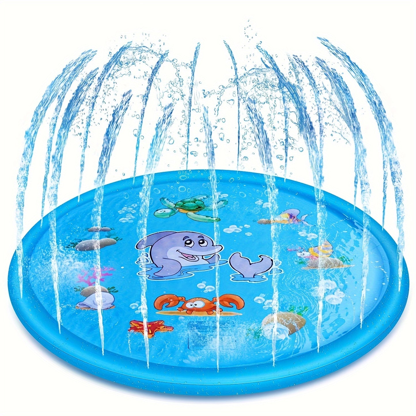 1pc Inflatable Water Spray Mat - Splash-Proof Outdoor Play Mat With Fun Sprinkler System